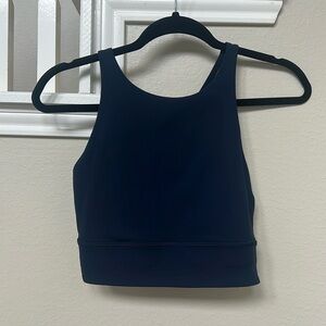 Lululemon Crop SportsBra - size 10 - navy blue